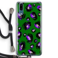 Green Cheetah: Huawei P20 Transparant Hoesje met koord