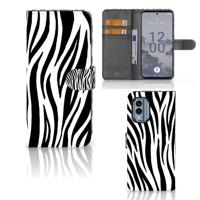 Nokia X30 | Telefoonhoesje | Met pasjeshouder | Zebra