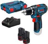 Bosch Blauw GSR 12V-15 accuboorschroevendraaier | 2.0Ah Li-Ion | in L-Boxx - 0601868109 - thumbnail