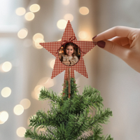 Kerstboom piek ster personaliseren Kerstboom piek ster personaliseren