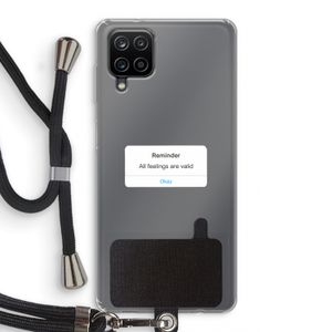 Reminder: Samsung Galaxy A12 Transparant Hoesje met koord
