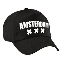 Amsterdam pet /cap zwart volwassenen - thumbnail