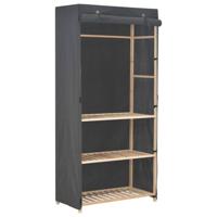 Kledingkast 3-laags 79x40x170 cm stof grijs Kledingkast 3-laags 79x40x170 cm stof grijs