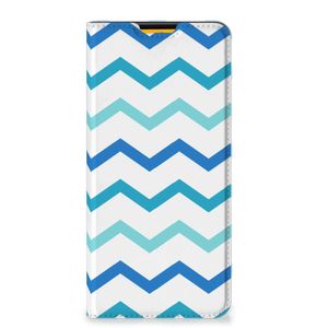 Samsung Galaxy M52 Hoesje met Magneet Zigzag Blauw