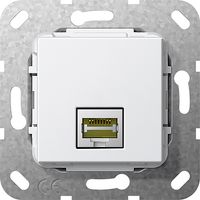 GIRA computeraansluiting RJ45 CAT 6A snijtechniek zuiver wit glanzend 569603