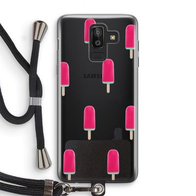 Waterijsje: Samsung Galaxy J8 (2018) Transparant Hoesje met koord