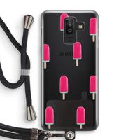 Waterijsje: Samsung Galaxy J8 (2018) Transparant Hoesje met koord