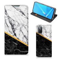 OPPO A52 | A72 | Standcase | Marmer Wit Zwart - Origineel Cadeau Man