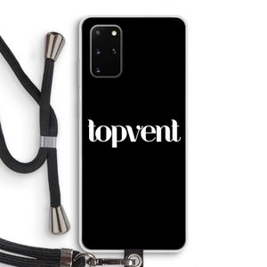 Topvent Zwart: Samsung Galaxy S20 Plus Transparant Hoesje met koord