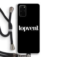 Topvent Zwart: Samsung Galaxy S20 Plus Transparant Hoesje met koord