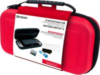 Nacon Nintendo Switch 2 Starter Pack + Screenprotector + Gamecardhoes (Rood)