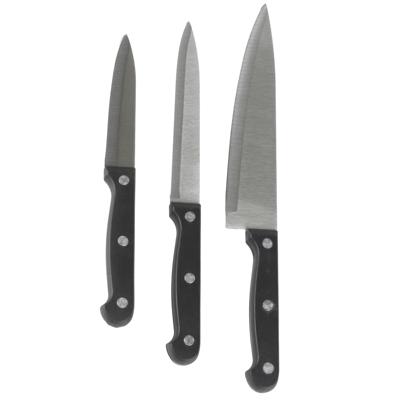 Urban Living Keukenmessen / koksmessen set - 3x stuks - RVS - scherpe messen