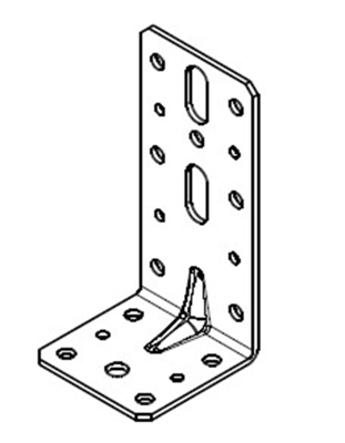 Waelbers Hoekanker m/ril 60x120x60 mm zwart - 25 Stuk(s) - 490277.09