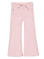 Stella McCartney Kids jean évasé à logo appliqué - Rose