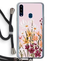 Painted wildflowers: Samsung Galaxy A20s Transparant Hoesje met koord