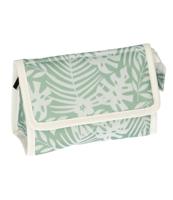 Traveller Spiegeltas bladeren groen/wit 16.5cm x 11cm