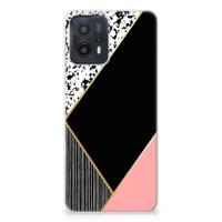 Motorola Moto G23 | G13 | TPU Hoesje | Zwart Roze Vormen