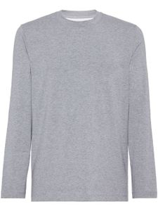 Brunello Cucinelli t-shirt à manches longues - Gris