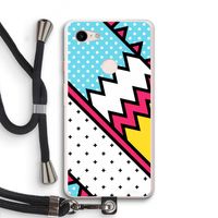 Pop Art #2: Pixel 3 XL Transparant Hoesje met koord