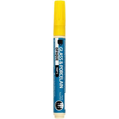 Creativ Company Glas- en porseleinstift, lijndikte 2-4 mm, dekkend, geel, 1 stuk