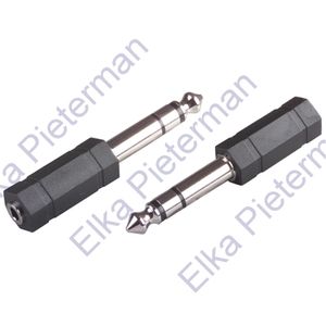Scanpart audio adapter 3.5mm jack - 6.3mm koptelefoon Mini jack kabel Wit