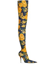 Balenciaga bottes à fleurs - Jaune