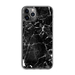 Zwart Marmer 2: iPhone 11 Pro Max Transparant Hoesje