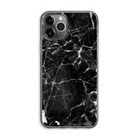 Zwart Marmer 2: iPhone 11 Pro Max Transparant Hoesje