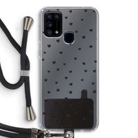 Kleine kattenkopjes: Samsung Galaxy M31 Transparant Hoesje met koord