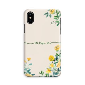 Gele bloemen: iPhone Xs Volledig Geprint Hoesje