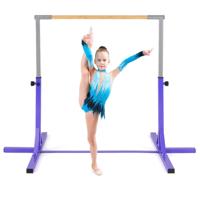 Turnstang Horizontale Turnstang In Hoogte Verstelbaar tot 12 Standen met een Metalen Frame en Antislipvoet Paars