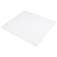 Badkamer/douche anti slip mat - rubber - voor op de vloer - parel wit - 55 x 55 cm - thumbnail