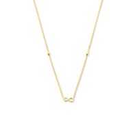 Ketting Infinity-Bolletjes geelgoud 0,7 mm 40-44 cm