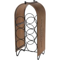 Metalen wijnflessen rek/wijnrek bistrot bar voor 6 flessen 21,5 x 18 x 49 cm