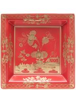 GINORI 1735 "assiette carrée Oriente Italiano Rubrum en porcelaine (24,5 cm)" - Rouge - thumbnail