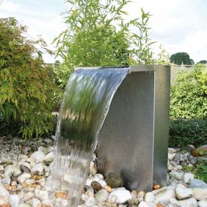 Ubbink waterfall met led venezia roestvrij staal 1312088