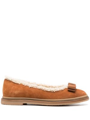 Ferragamo escarpins Varina en daim - Marron