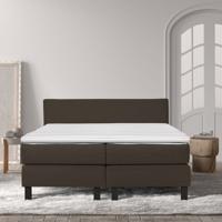 Boxspringset Cloud Chill Deluxe 180x210 Cm Lederlook Antraciet Exclusief Montage Dekbed Discounter - Dekbed-Discounter.nl