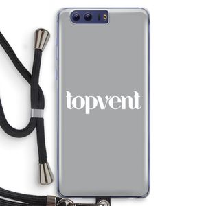 Topvent Grijs Wit: Honor 9 Transparant Hoesje met koord