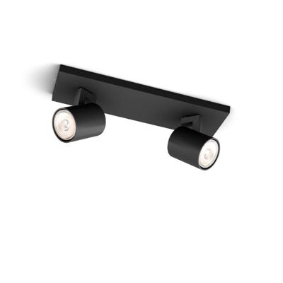Philips Zwarte plafondspotRunner 2-lichts - 929003204801