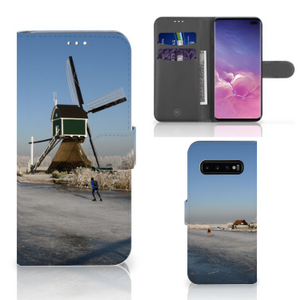 Samsung Galaxy S10 Plus Flip Cover Schaatsers