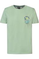 Petrol Industries Regular Fit T-Shirt ronde hals groen, Effen