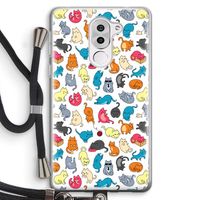 Kleurrijke katten: Honor 6X Transparant Hoesje met koord