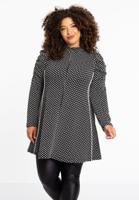 Yoek Tunic JAQUARD KNIT | Zwart | Maat 54/56 Yoek Tunic JAQUARD KNIT | Zwart | Maat 54/56