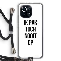 Ik pak nooit op: Xiaomi Mi 11 Transparant Hoesje met koord