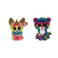 Ty - Knuffel - Beanie Boo's - Yips Chihuahua & Dotty Leopard - thumbnail