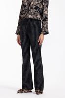Studio Anneloes Flair Pinstripe Trousers 12444 Flared 9022 Black/latte