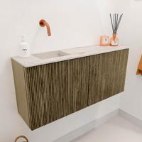 Toiletmeubel Mondiaz Joya Dlux | 90 cm | Meubelkleur Dusk | Faye wastafel Nata Wasbak Links | Zonder kraangat(en)