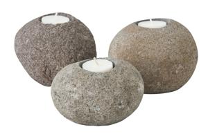 MUST Living Kaarshouder Riverstone Set van 3 stuks - Bruin