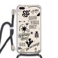 Good vibes: iPhone 7 PLUS Transparant Hoesje met koord